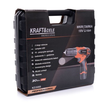 Wkrętarka wiertarka 18V Li-ion KD3066