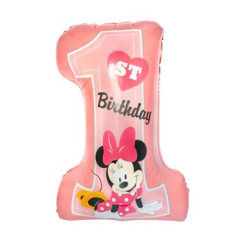 Disney Minnie  Pink First Birthday Foil Balloon 71 cm