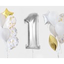 Number Silver Silver Number 1 Foil Balloon 92 cm