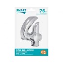 Number Silver Silver number 4 foil balloon 76 cm