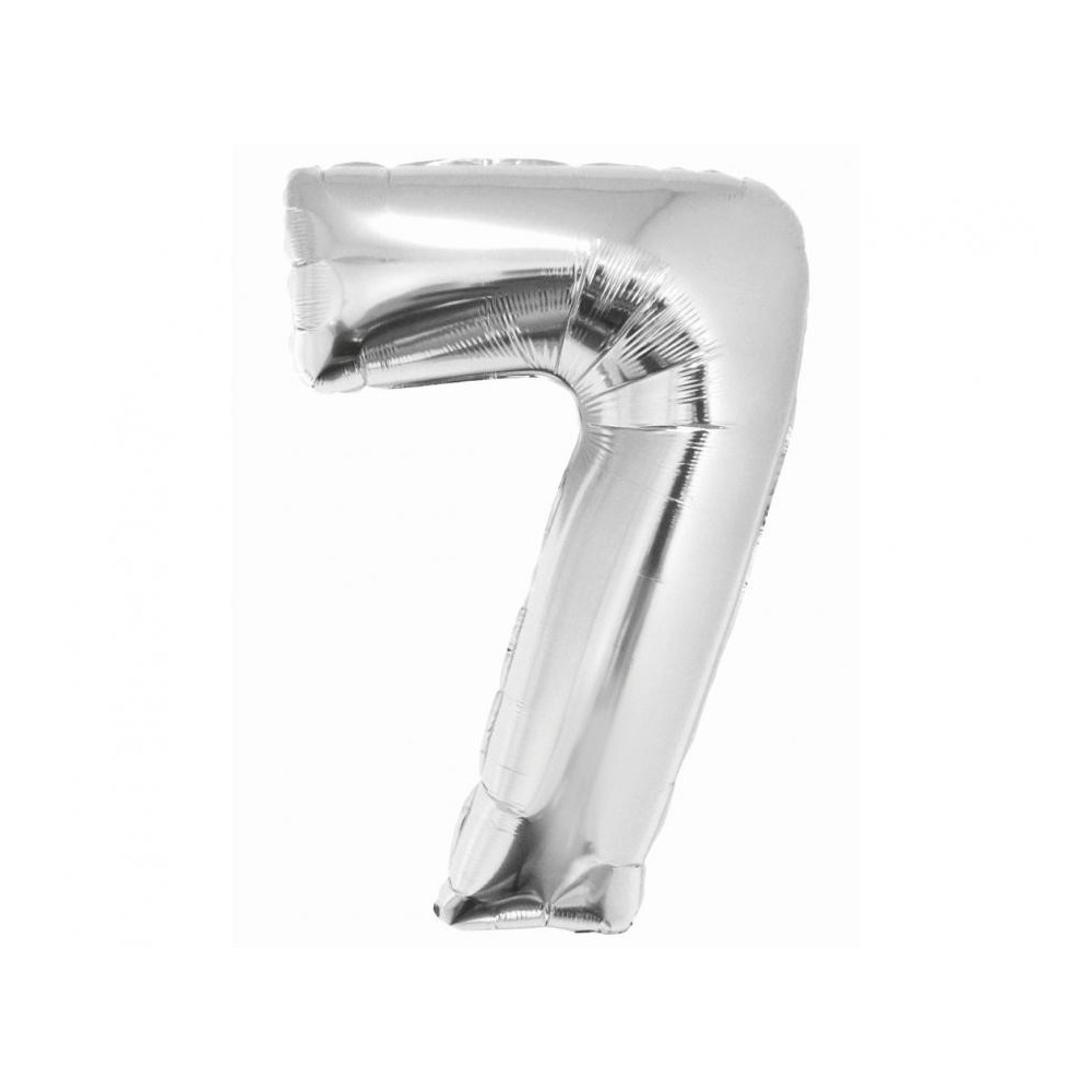 Number Silver Silver number 7 foil balloon 76 cm
