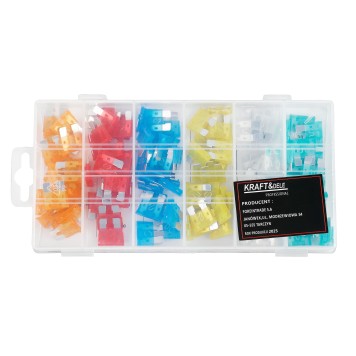 Bezpieczniki samochodowe 120szt. 5-30A KD1300