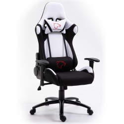 FOTEL GAMINGOWY MATERIAŁOWY F4G FG38 BIAŁY