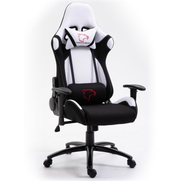 FOTEL GAMINGOWY MATERIAŁOWY F4G FG38 BIAŁY