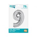Number Silver Silver number 9 foil balloon 76 cm