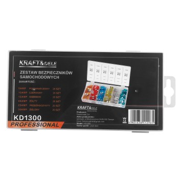 Bezpieczniki samochodowe 120szt. 5-30A KD1300