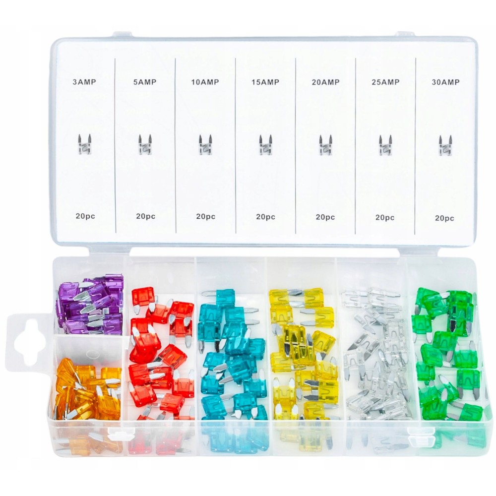 Bezpieczniki samochodowe 140szt. 3-30A KD1301