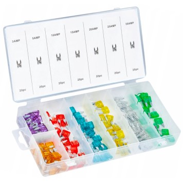 Bezpieczniki samochodowe 140szt. 3-30A KD1301