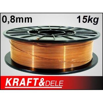 Drut spawalniczy 0,8 mm 15kg miedziowany KD1150