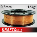 Drut spawalniczy 0,8 mm 15kg miedziowany KD1150