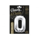 Number Silver, Silver Number 0 Foil Balloon 85 cm