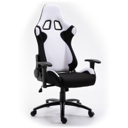 FOTEL GAMINGOWY MATERIAŁOWY F4G FG38 BIAŁY