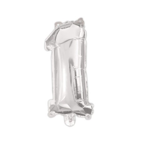 Number Silver, Number 1 Foil Balloon 95 cm