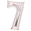 Number Silver, Silver Number 7 Foil Balloon 66 cm