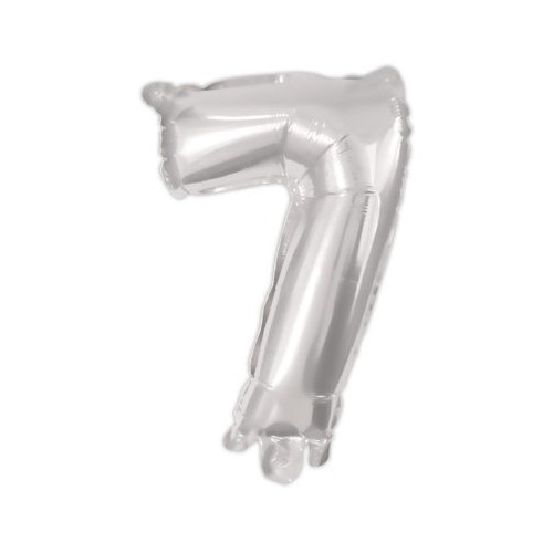Number Silver, Silver Number 7 Foil Balloon 95 cm