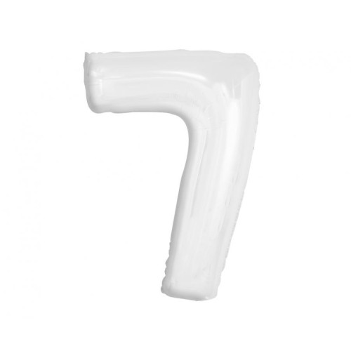 Number B&C White White Number 7 Foil Balloon 92 cm