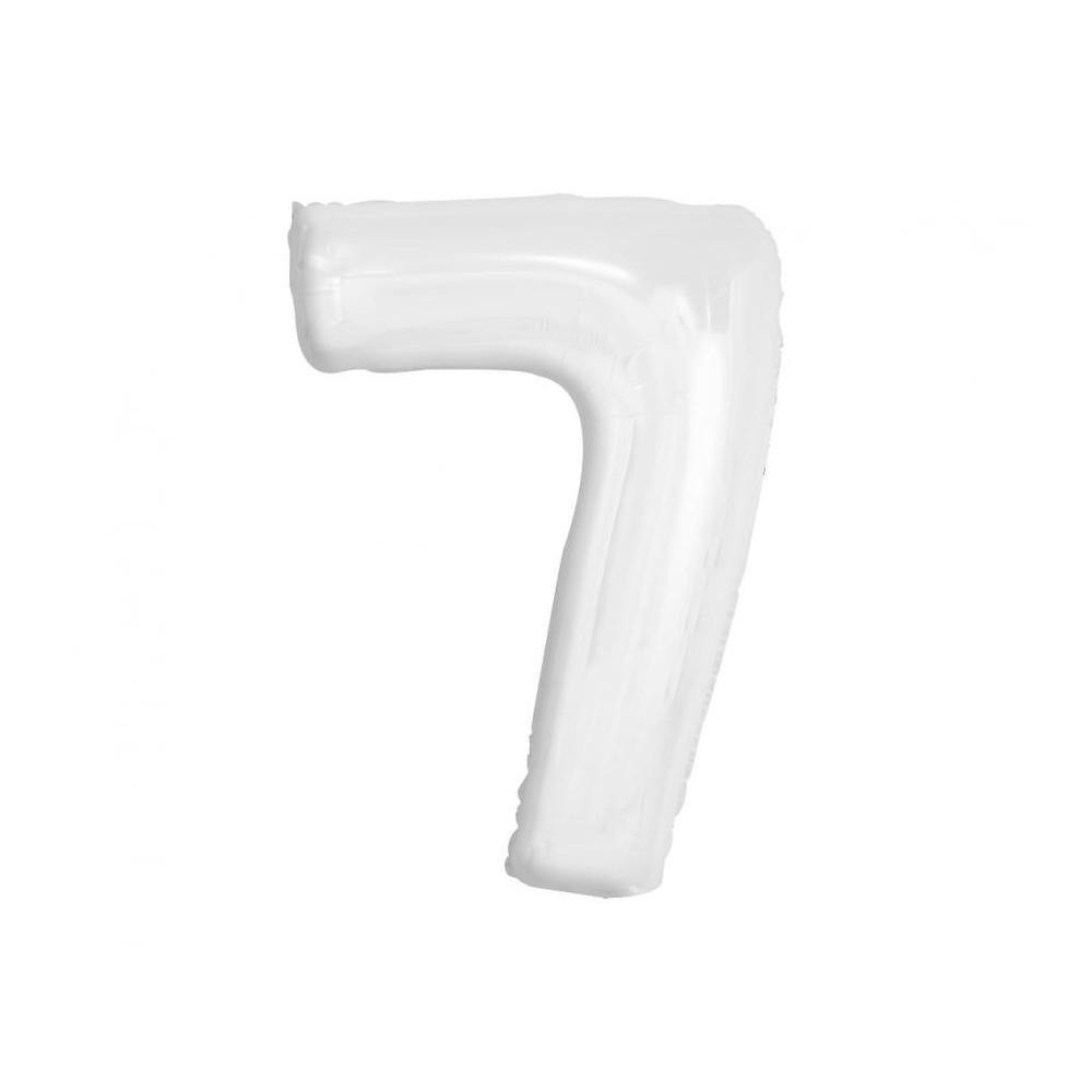 Number B&C White White Number 7 Foil Balloon 92 cm