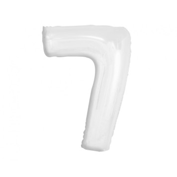 Number B&C White White Number 7 Foil Balloon 92 cm