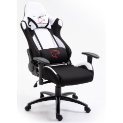 FOTEL GAMINGOWY MATERIAŁOWY F4G FG38 BIAŁY