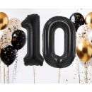 Number B&C Matt Black Black Number 0 Foil Balloon 85 cm