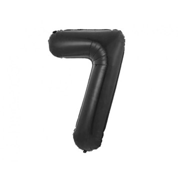 Number B&C Matt Black Black Number 7 Foil Balloon 85 cm