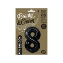 Number B&C Matt Black Black Number 8 Foil Balloon 85 cm