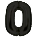 Number Lustre Black, Black Number 0 Foil Balloon 86 cm