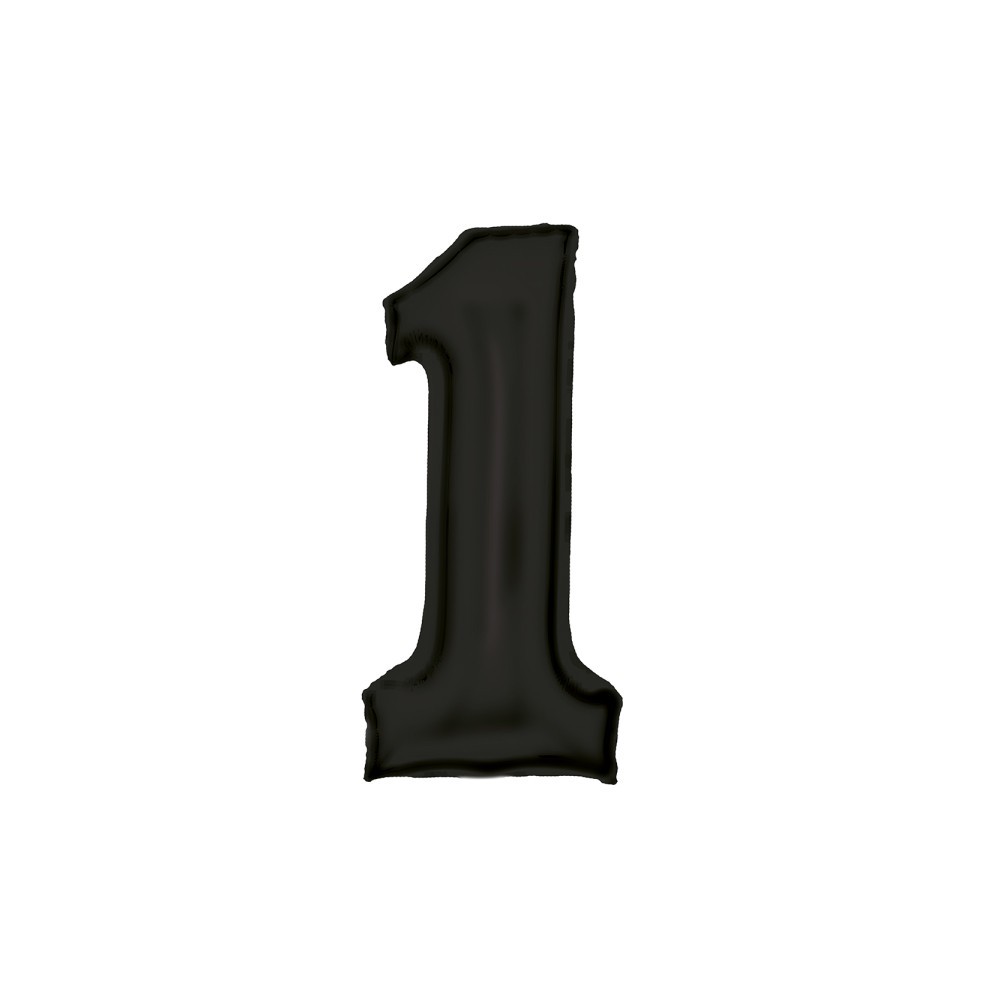 Number Lustre Black, Black Number 1 Foil Balloon 86 cm
