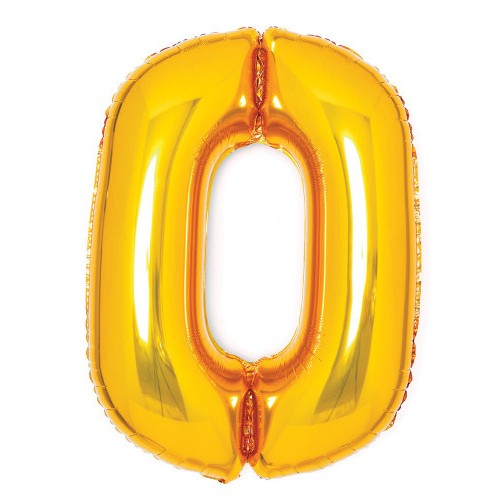 Number Gold, Gold number 0 foil balloon 66 cm