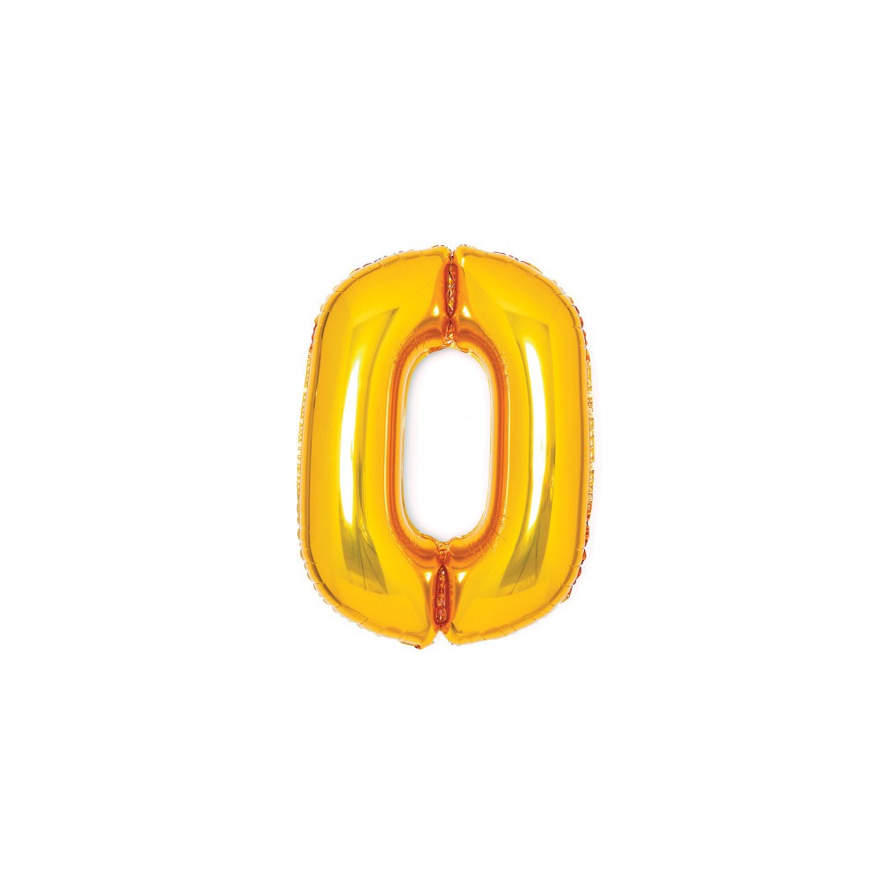 Number Gold, Gold number 0 foil balloon 66 cm