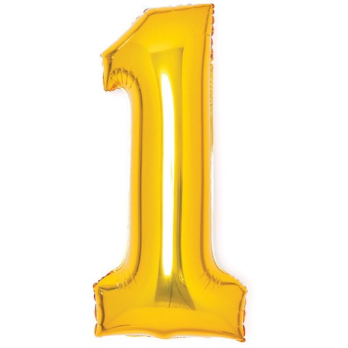 Number Gold, Number 1 Balloon 66 cm