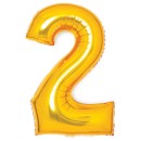 Number Gold, Gold No. 2 foil balloon 66 cm