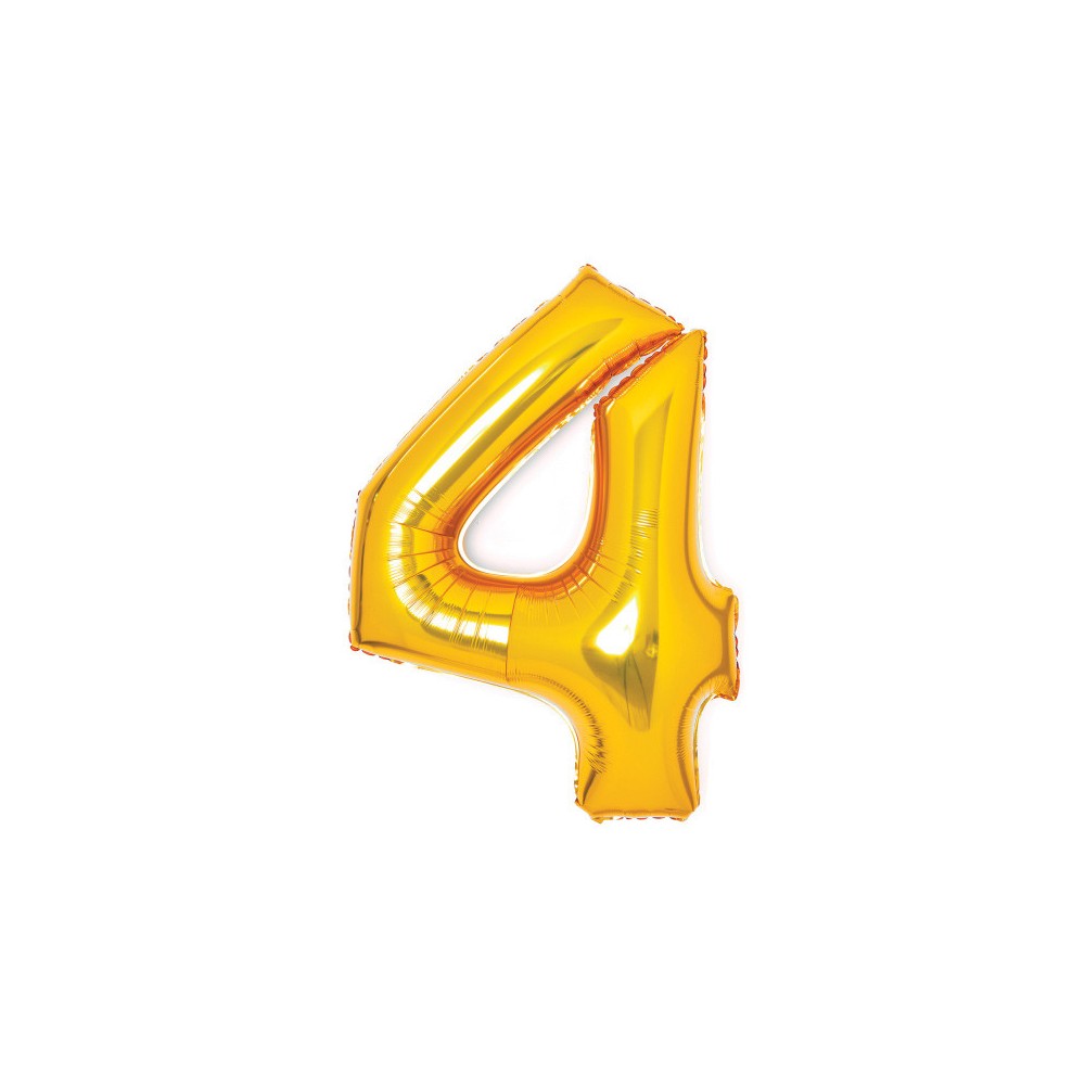 Number Gold, Gold number 4 foil balloon 66 cm