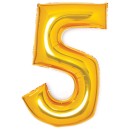 Number Gold, Gold Number 5 Foil Balloon 66 cm