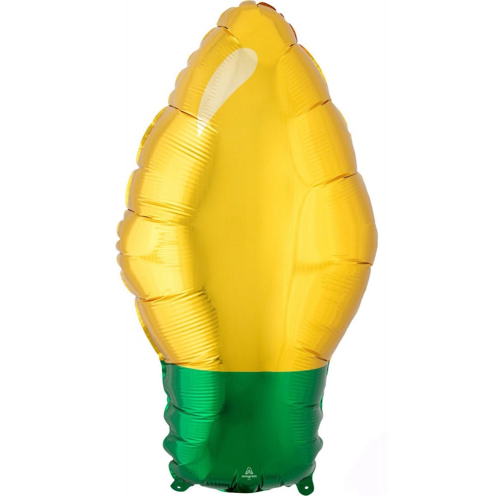 Christmas Gold, Gold Light Bulb Foil Balloon 55 cm