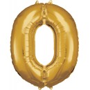Number Gold, Giant Number 0 Foil Balloon, 83*66 cm