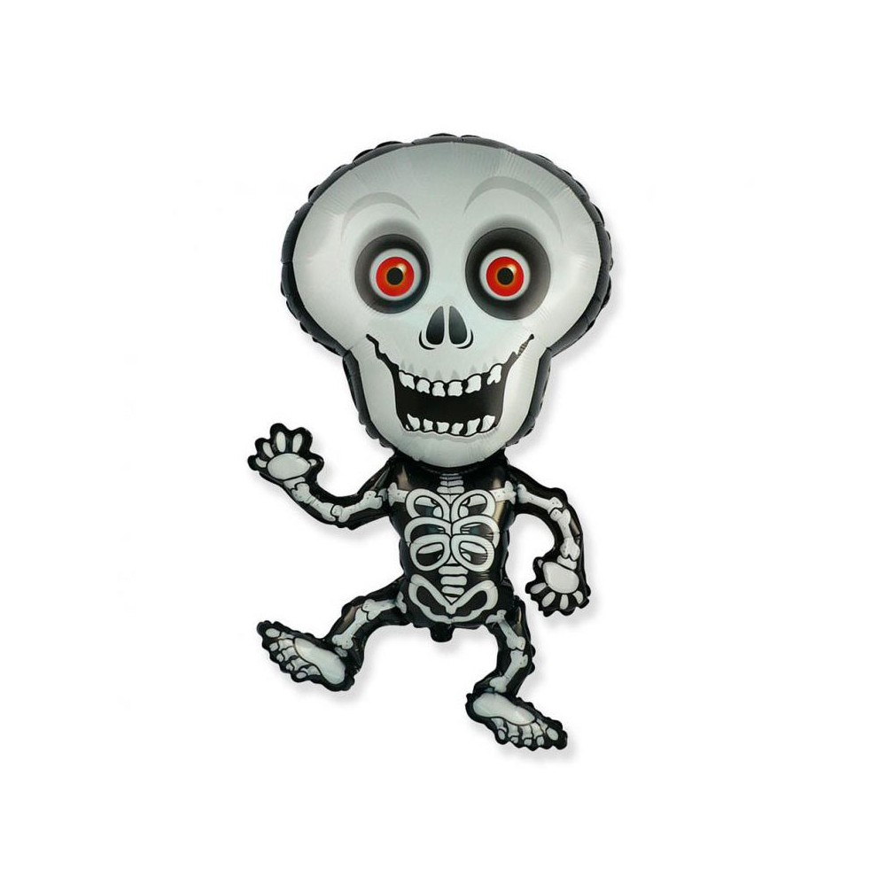 Halloween Smile Skeleton foil balloon 101 cm (WP)