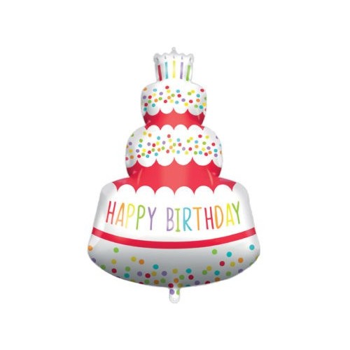 Happy Birthday Happy Birthday Cake foil balloon 96 cm