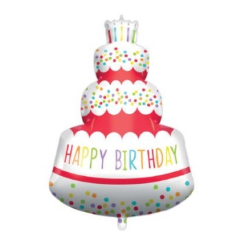 Happy Birthday Happy Birthday Cake foil balloon 96 cm