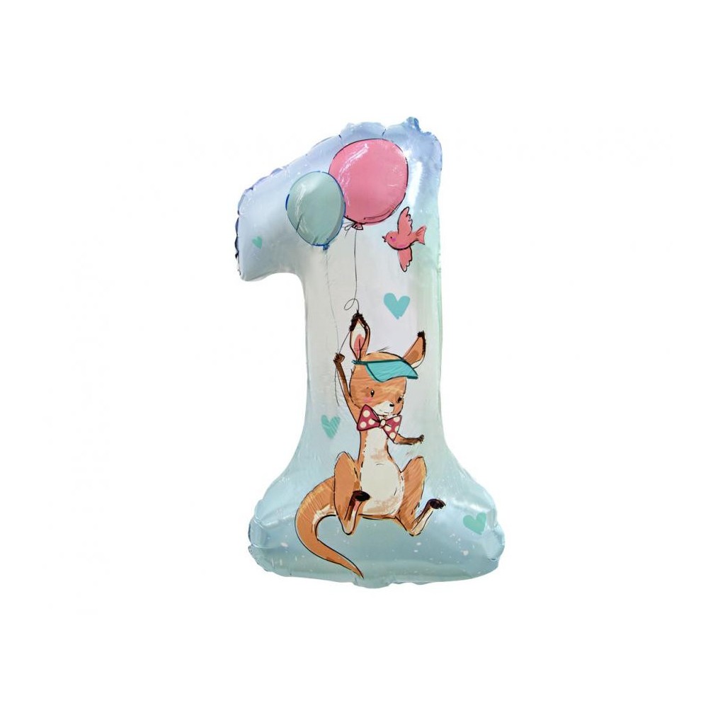 Happy Birthday Kangaroo Happy Birthday Kangaroo Number 1 Foil Balloon 77 cm