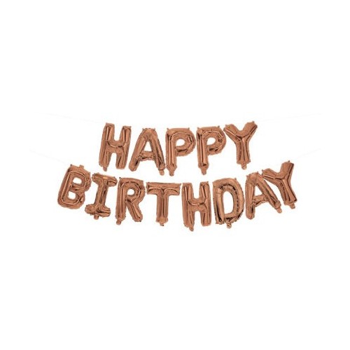 Happy Birthday Happy Birthday Rose Gold foil balloon 3.4 m