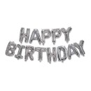 Happy Birthday Happy Birthday Silver Foil Balloon 3.4 m