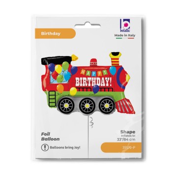 Happy Birthday Train Happy Birthday foil balloon 84 cm