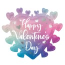 Love Happy Valentine's Day Ombre Foil Balloon 68 cm