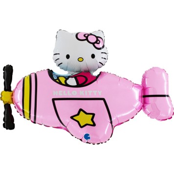 Hello Kitty Airplane Pink foil balloon 76 cm