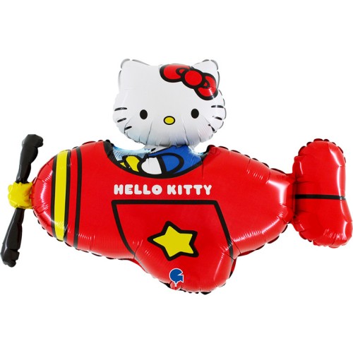 Hello Kitty Airplane Red foil balloon 76 cm
