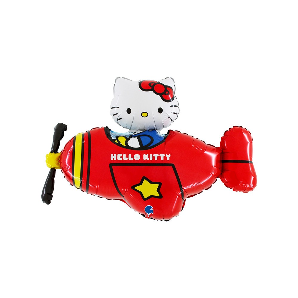 Hello Kitty Airplane Red foil balloon 76 cm