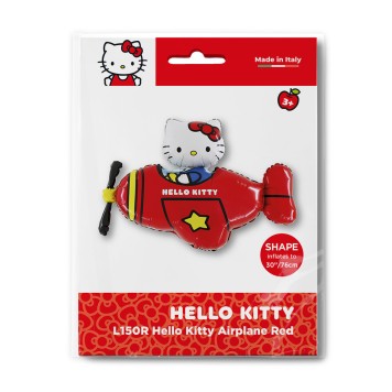 Hello Kitty Airplane Red foil balloon 76 cm