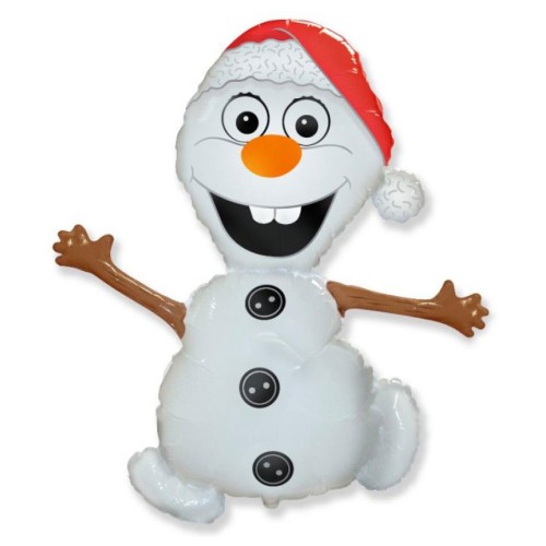 Snowman Bonnet foil balloon 96 cm (WP)