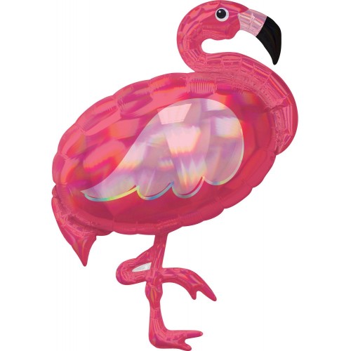 Flamingo Holographic foil balloon 83 cm